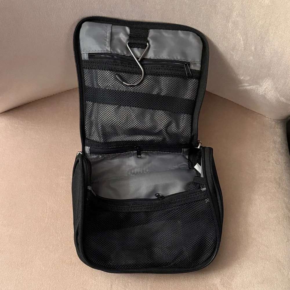 How to Get Away With Murder travel toiletry bag Black Embroidered Zippered Pouch